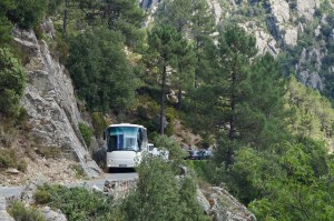 Der deutsche Busfahrer kann schon was. Aber eines konnte er nicht: Geduld haben. Er hat jeden Milileter zugemacht, so dass wir gefühlte 400 Meter rückwärts fahren mussten, biss Platz war. Hier haben wir schon alles überstanden.